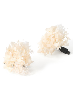 フラワーコサージュヘアクリップ2点セット