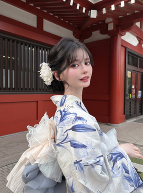 フラワーコサージュヘアクリップ2点セット