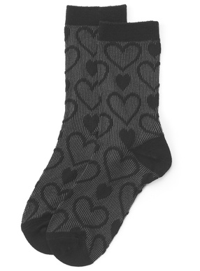 ハート柄シアーソックス