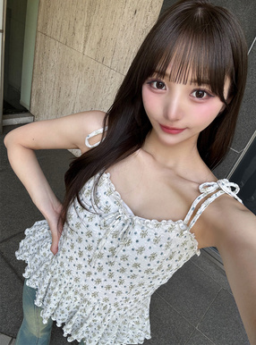 小花柄ペプラムキャミソール