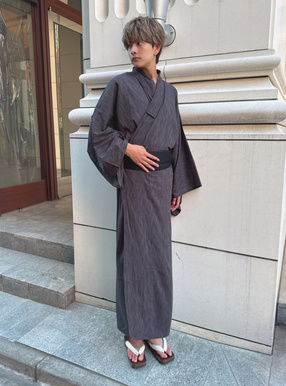 男性用杢楊柳浴衣セット