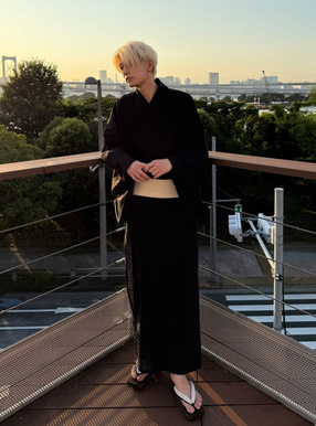 しじら織メンズ浴衣セット