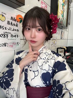 古典花柄浴衣
