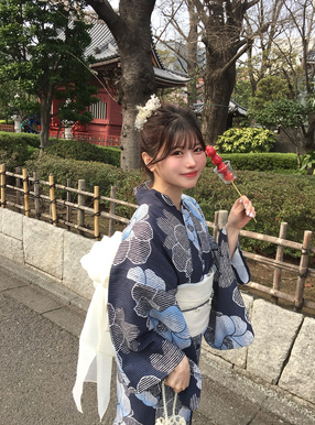 椿浴衣セット