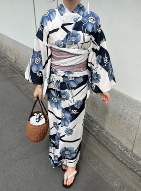 5ｃmヒール花柄レース下駄