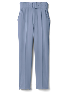 ベルト付きテーパードパンツ