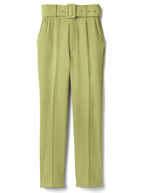 ベルト付きテーパードパンツ