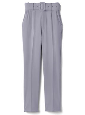 ベルト付きテーパードパンツ