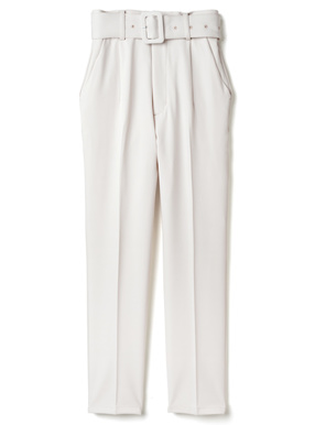 ベルト付きテーパードパンツ