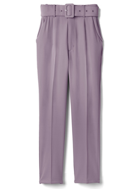 ベルト付きテーパードパンツ