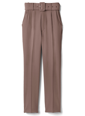 ベルト付きテーパードパンツ