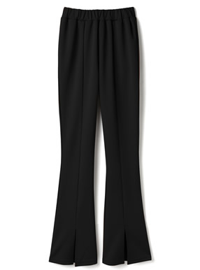 フロントスリットセンター切替フレアパンツ