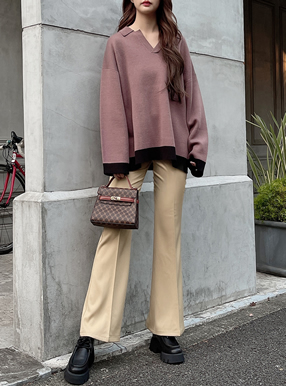 センタープレスフレアパンツ