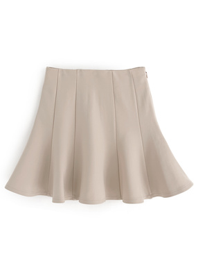 インパン裏地付きフレアミニスカート