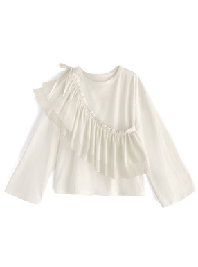 チュールフリル付きロンT