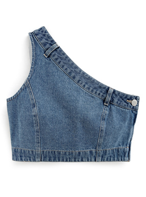 ZARA デニム クロップドトップス タンクトップ XS - メルカリ