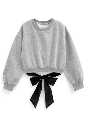 バックリボンスウェットトップス