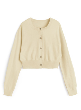 ゴールドボタンニットカーディガン