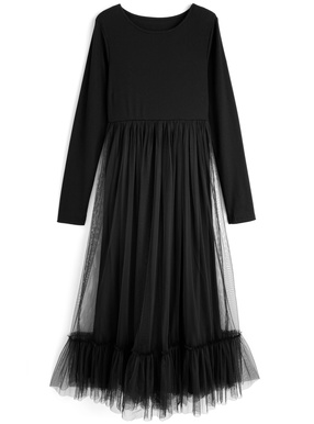 チュールドッキングロングワンピース