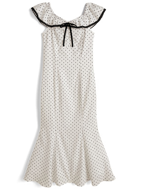 2Wayドット柄マーメイドワンピース