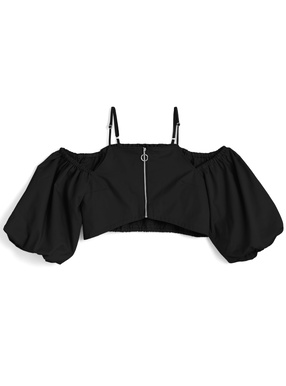 フロントジップオフショルビスチェ