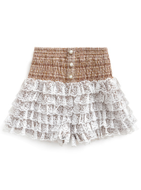 レースツイードショートパンツ