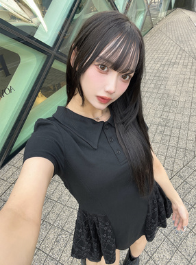 サイドレースポロフレアミニワンピース
