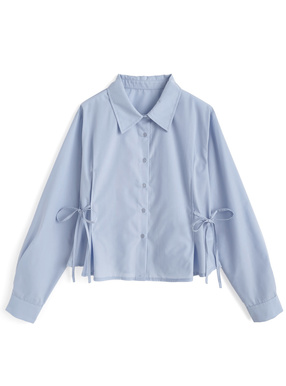 サイドリボンタックシャツ