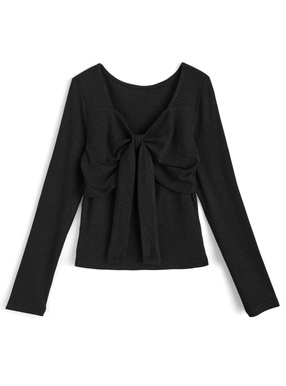 フロントリボンデザイントップス