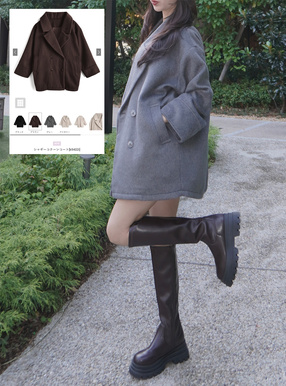 シャギーコクーンコート