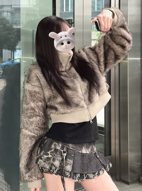 エコファーダブルジップブルゾン