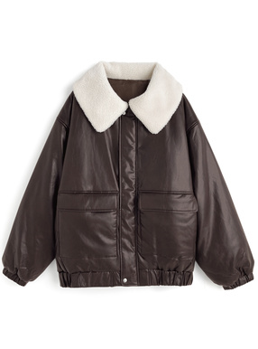 ボアカラーレザージャケット