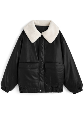 ボアカラーレザージャケット