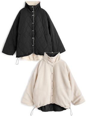 2Wayリバーシブルナイロンボアジャケット