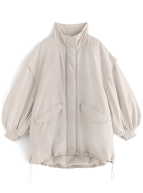 中綿ダウンスタンドカラーモンスターコート