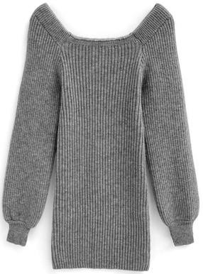 リブニットミニワンピース