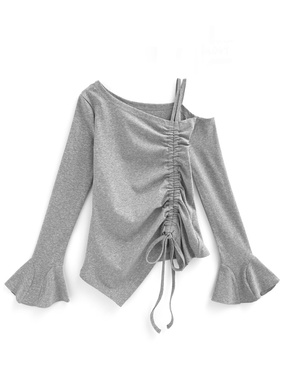 ワンショルダードロストアシンメトリートップス