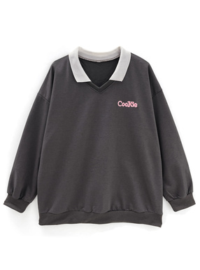 配色カラーロゴ刺繍ロンT