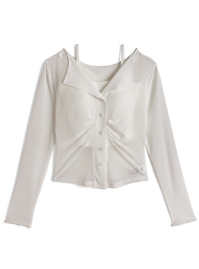 キャミソール×シアートップスアンサンブル