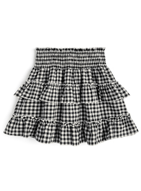 インパン付きギンガムチェック柄フリルミニスカート