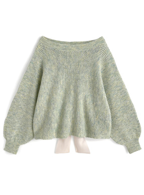 2Wayバックリボンニットトップス