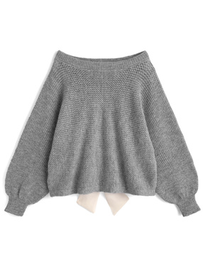 2Wayバックリボンニットトップス