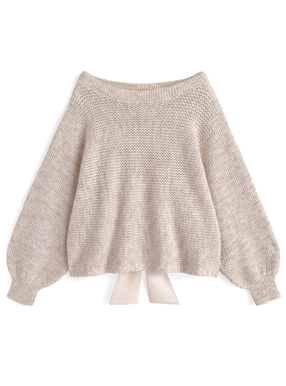 2Wayバックリボンニットトップス