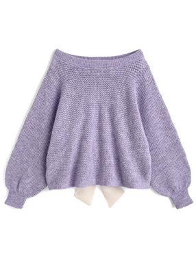 2Wayバックリボンニットトップス