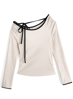 2Way配色リボントップス