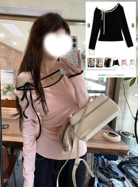 2Way配色リボントップス