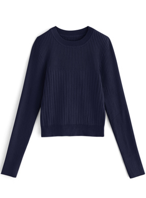 リブニットトップス