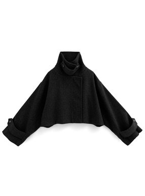 スタンドカラーショートコート