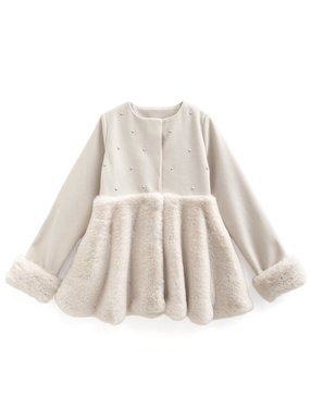 2Wayファーペプラムショート丈コート