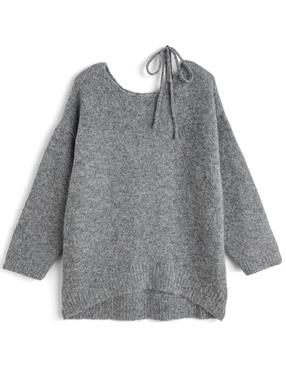 2Wayショルダーリボンニットトップス